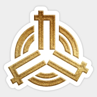 Saga Prefecture Symbol in Gold Faux Sticker